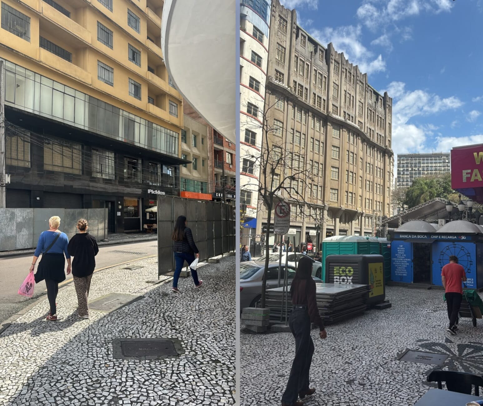 Abrabar busca liminar contra bloqueios nas calçadas que prejudicam comércio no centro de Curitiba. ASSISTA! 1 bloqueio curitiba