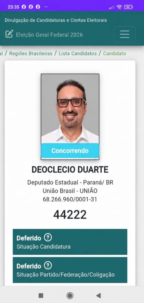 Candidatura deferida reforça Deoclecio Duarte entre os nomes de Foz do Iguaçu com reais chances de eleição 2 deoclecio duarte