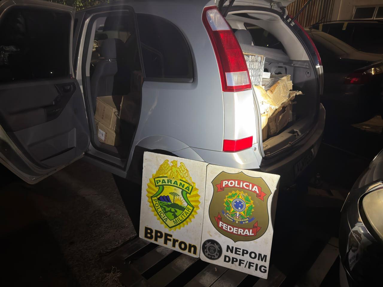 Veículos carregados com mercadorias contrabandeadas pelo rio Iguaçu são apreendidos em Foz do Iguaçu 1 veiculos mercadoria