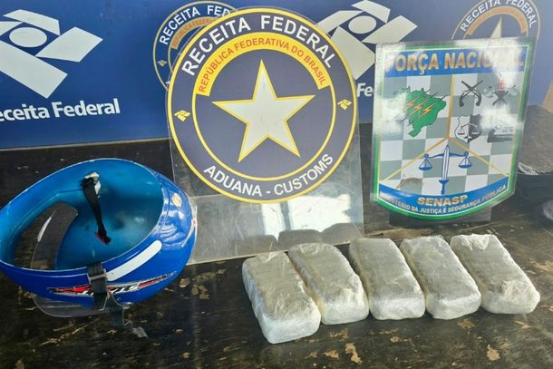 receita federal encontra 5 kg de haxixe escondidos em capacete na ponte da amizade 6ae0b757bfd63